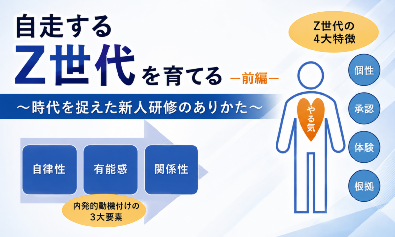 自走するZ世代を育てる―前編― ～時代を捉えた新人研修のありかた～